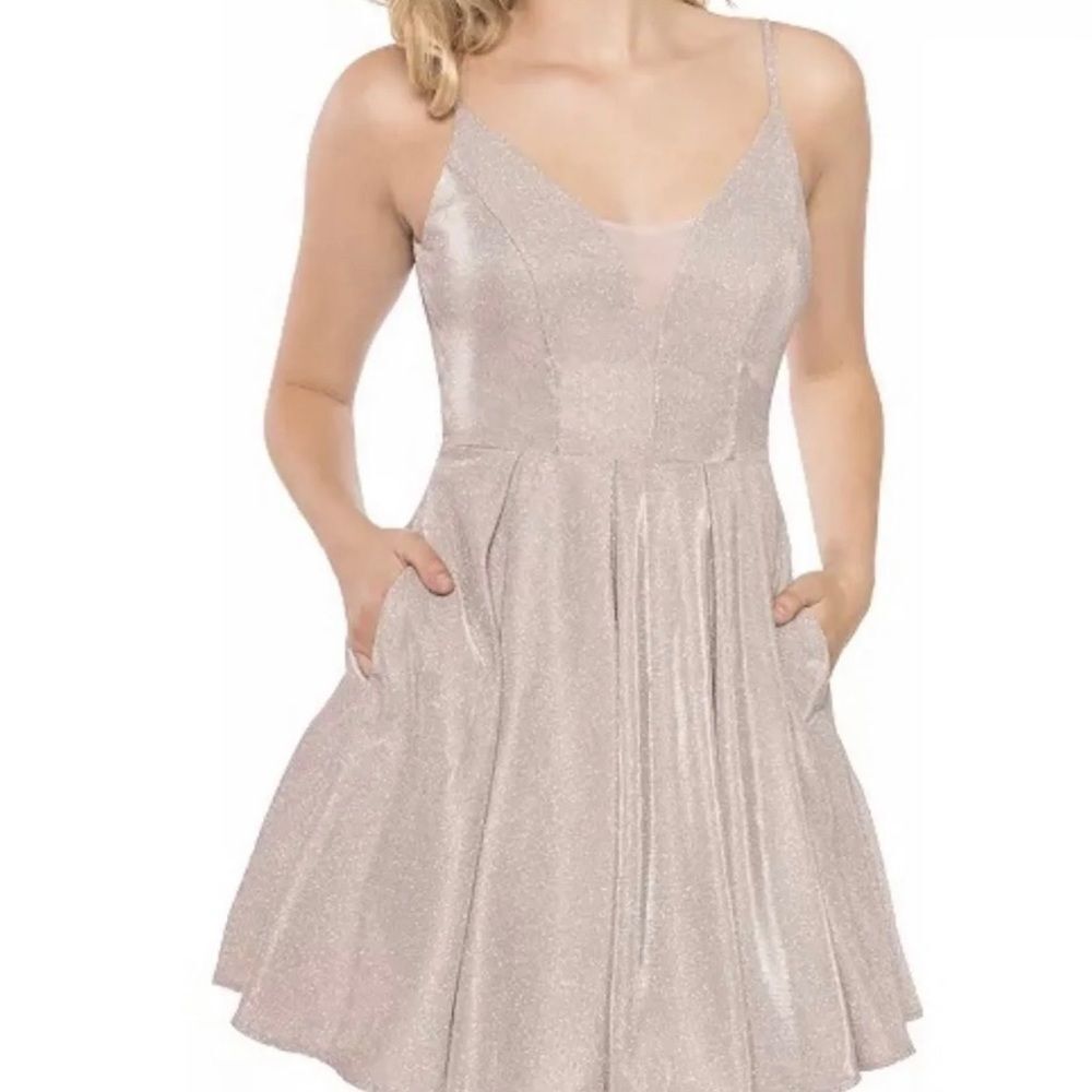 COPY - B Darlin Glitter Mesh Dress,